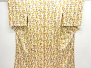 大正ロマン　紋錦紗灯籠に松鶴模様着物